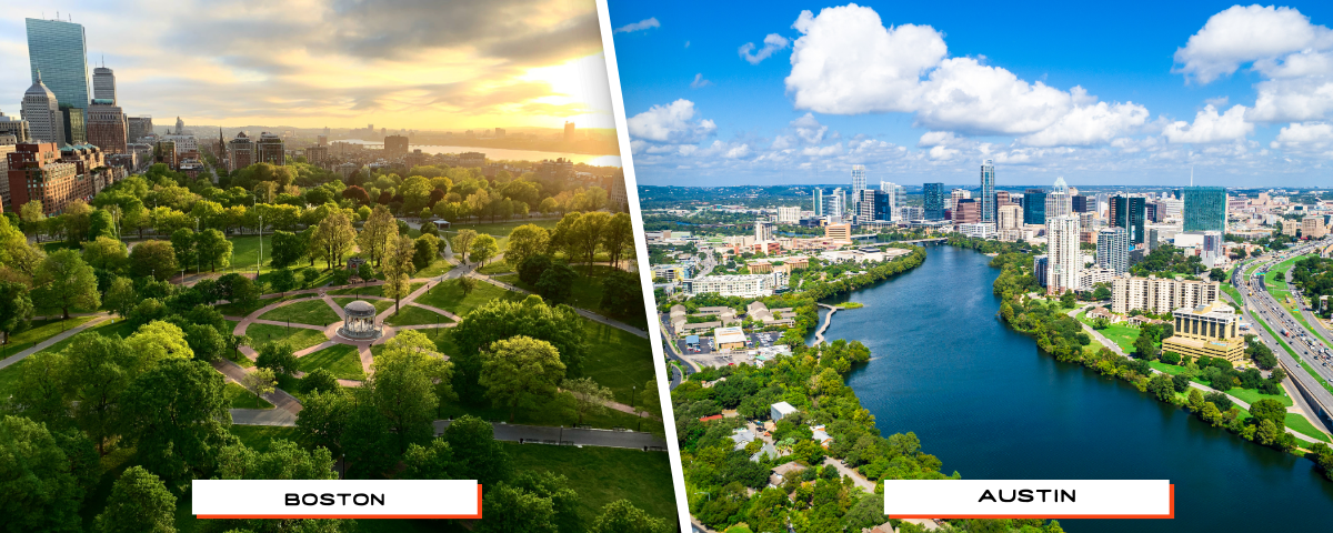boston vs austin outdoors