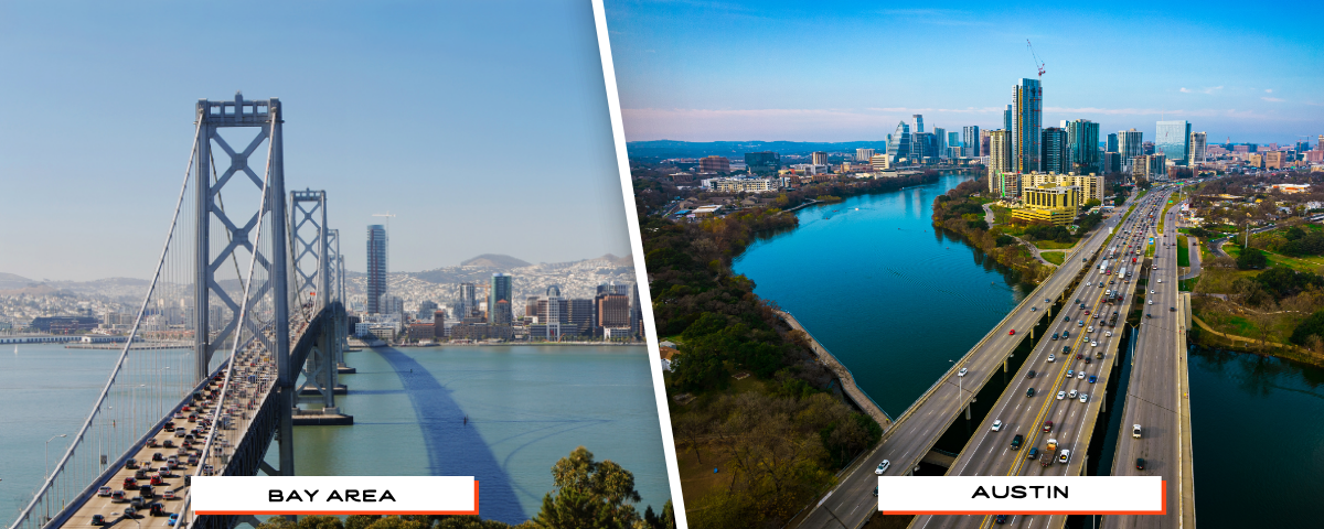 bay area vs austin outdoor