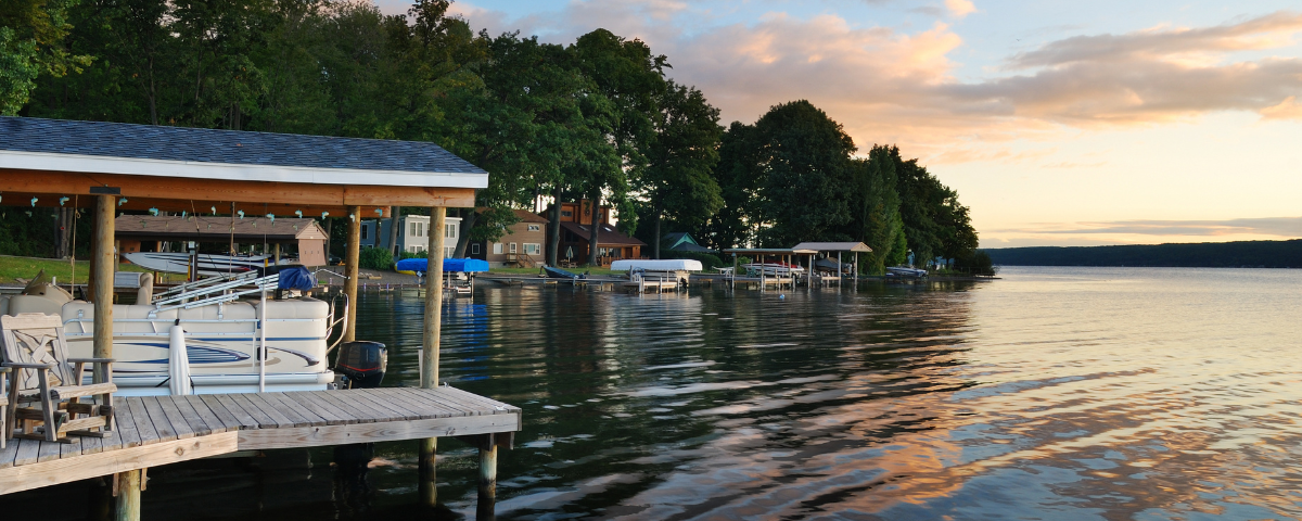image of a home on a lake