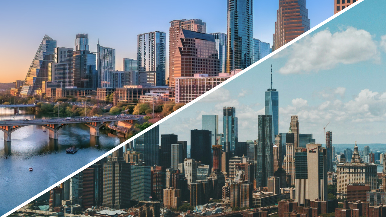 new york city and austin texas