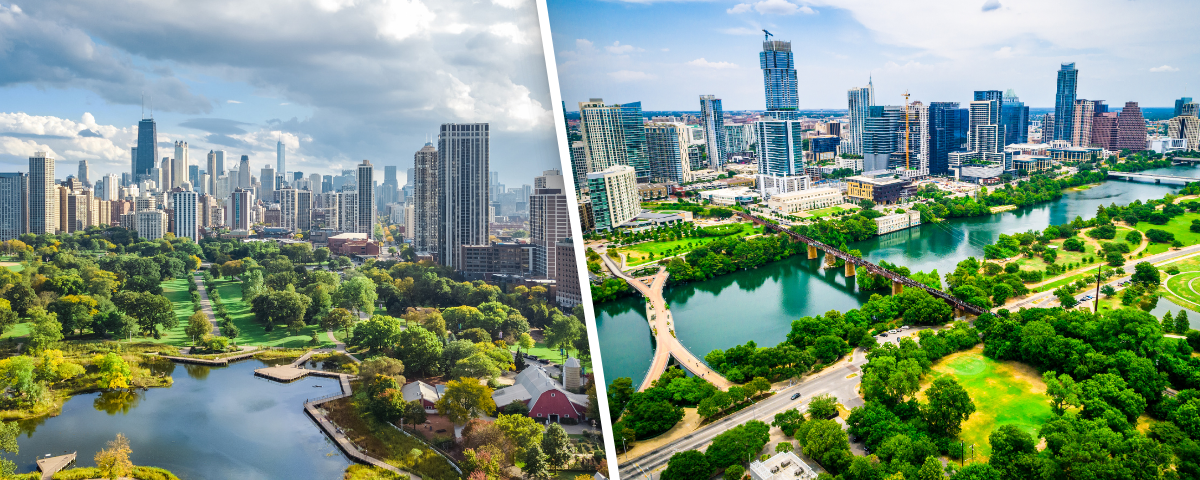 weather and climate chicago vs austin